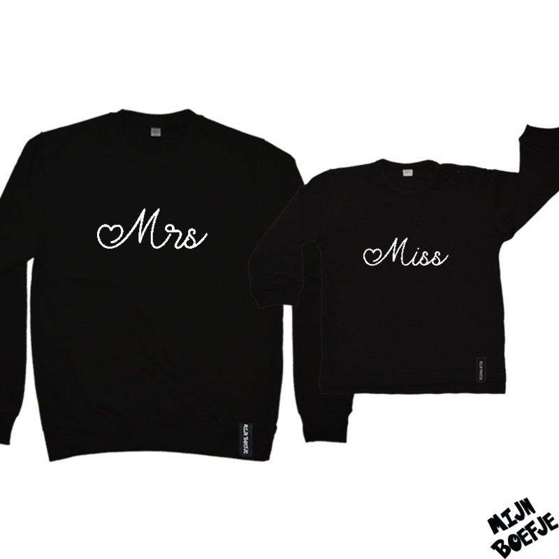 Moeder & kind/baby sweaters Mrs - Miss