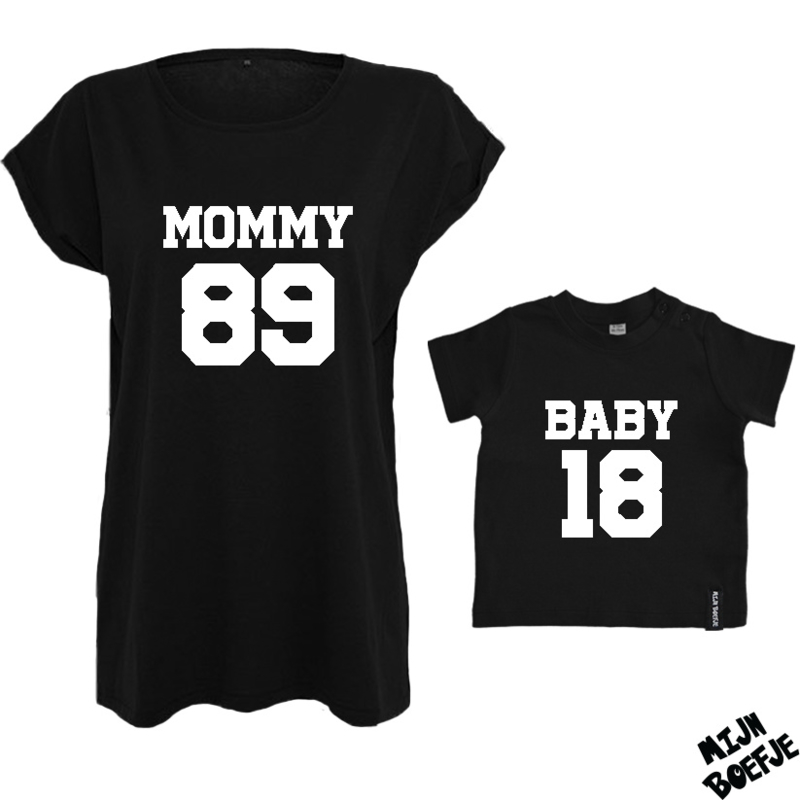 Ouder & kind/baby t-shirt MOMMY - BABY