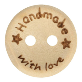 Houten knoop/handmade with love