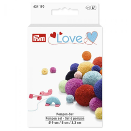 PRYM LOVE POMPON SET 3,3-5-9CM MINT