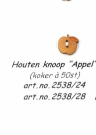 Houten knoop appel