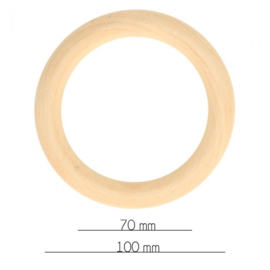 Houten ring naturel buitenmaat 100 mm