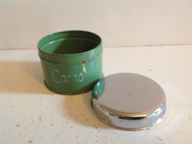 Cacaoblik. Oud groen.