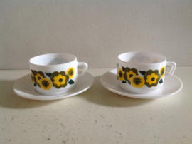 Kop en schotel. Arcopal. Lotus.