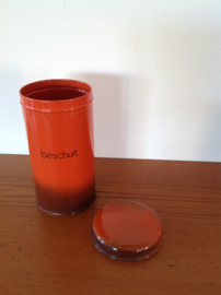 Brabantia Beschuitblik Oranje/bruin. Eind 70’s.