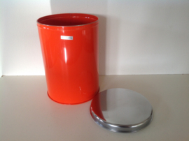 Brabantia chipsblik. Oranje. 70’s.