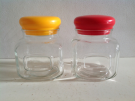 Set glazen potten. 70’s.