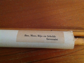 Schoolkaart. Rivieren stroomgebied.