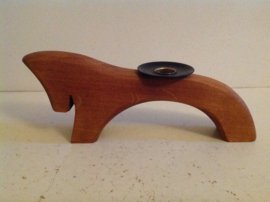 Houten design kandelaar. Zweeds.