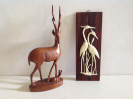 Reiger in riet. Decoratie