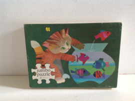Puzzel. Kat en viskom.