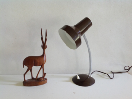 Bureaulamp. Bruin. Eind 70-/80er jaren.