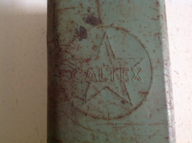 Benzine / petroleumblik. Caltex.