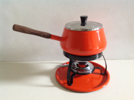 Emaille fondue set. Brabantia. Oranje.