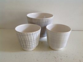 Set van 3 bloempotten.  70’s / 80’s.