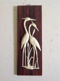 Reiger in riet. Decoratie