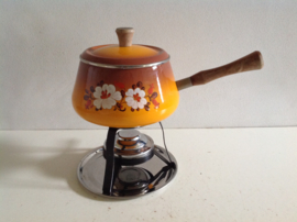 Fondue set. Emaille.