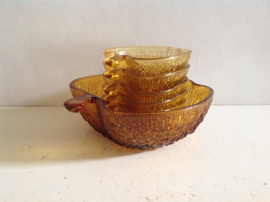Schalenset. Appelvorm. 60’s/70’s.