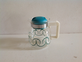 Theepot. Glas. Groen. 70’s/80’s.