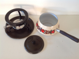 Emaille fondue set. Brabantia. 70/80’s.