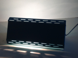 Bed- leeslampje. Aqua blauw.