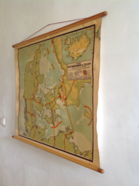 Oude schoolplaat.  Denemarken / IJsland.