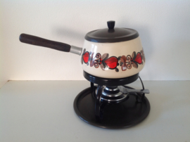 Emaille fondue set. Brabantia. 70/80’s.