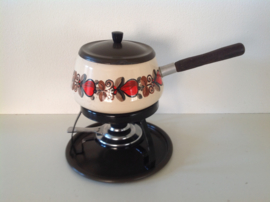 Emaille fondue set. Brabantia. 70/80’s.
