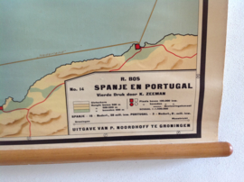 Oude schoolplaat.  Spanje / Portugal.