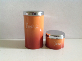 Cacaoblik. Oud oranje.