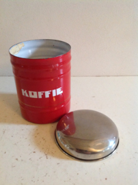 Koffieblik. Emaille. 50/60-er jaren.
