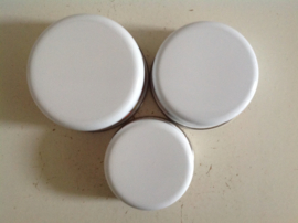 Set emaille schaaltjes.
