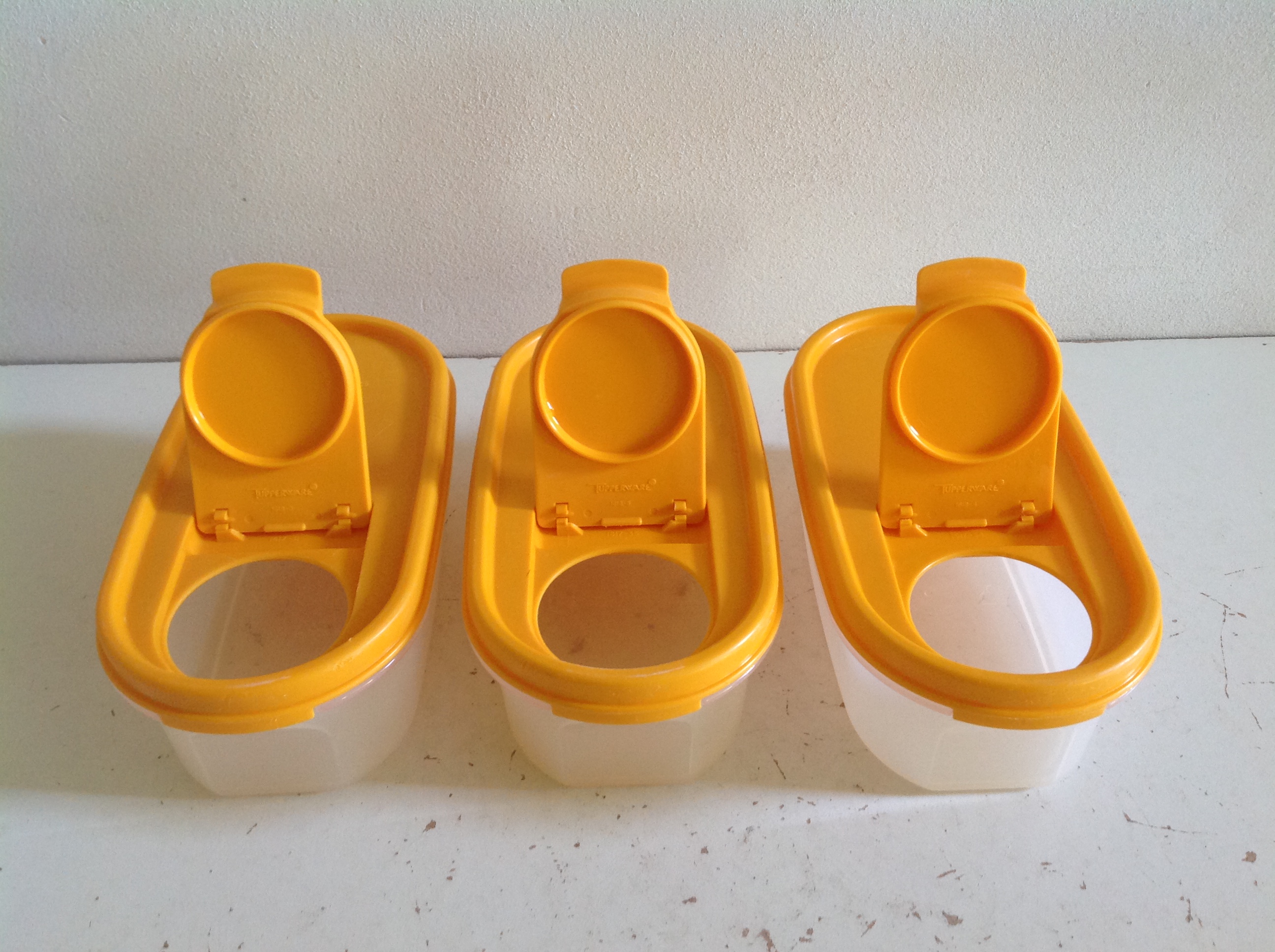 Bakje. Oranje. Tupperware.