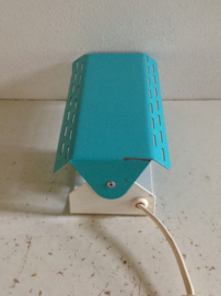 Bed- leeslampje. Aqua blauw.