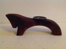 Set houten design kandelaars. Zweeds.