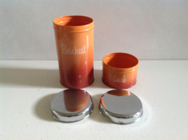 Cacaoblik. Oud oranje.