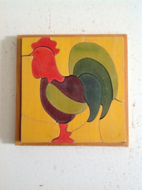 Schoolpuzzel. Hout.