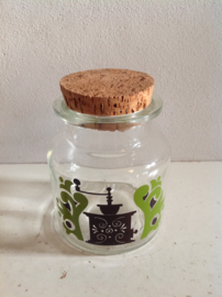 Voorraad pot. Glas.