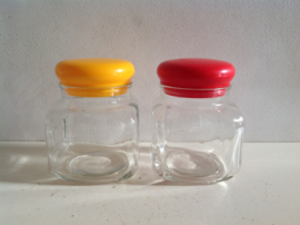 Set glazen potten. 70’s.