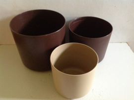 Set bloempotten. 70’s.