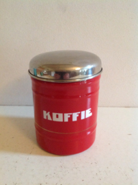 Koffieblik. Emaille. 50/60-er jaren.