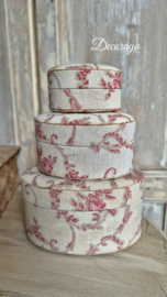 Stoffen doosjes set / set of fabric boxes