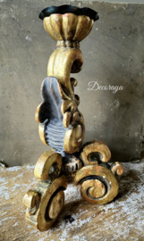 Kandelaar bois doré/gilded candlestick