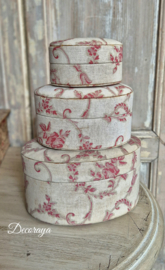 Stoffen doosjes set / set of fabric boxes