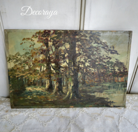 Olieverf paneel/oilpainting trees