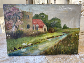 Olieverfschilderij landschap/oilpaiting scenery