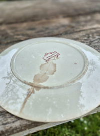 Bordje rood vogel/plate red bird Favori