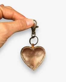 Keychain leather heart 11