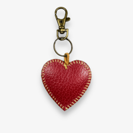 Keychain leather heart 12