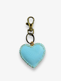 Keychain leather heart 4